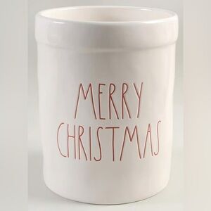 Rae Dunn Collection Magenta Kitchen Utensil
Holder/Crock MERRY CHRISTMAS (white)